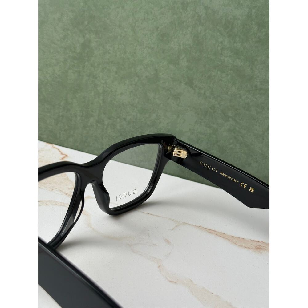 NEW Gucci GG1428O Black Unisex Square Eyeglasses Frames - Picture 7 of 10